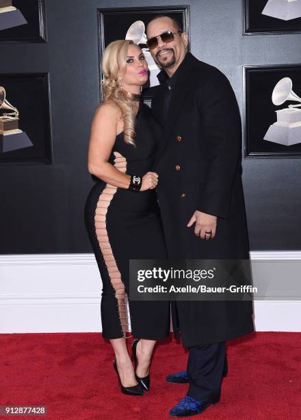 Actress Coco Austin and recording artist Ice-T attend the 60th Annual GRAMMY Awards at Madison Square Garden on January 28, 2018 in New York City.