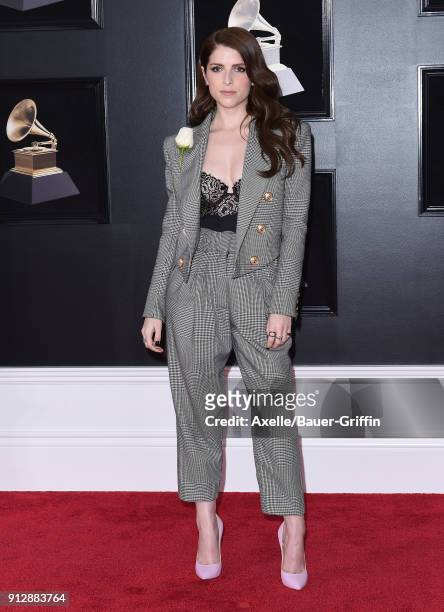 Actress Anna Kendrick attends the 60th Annual GRAMMY Awards at Madison Square Garden on January 28, 2018 in New York City.