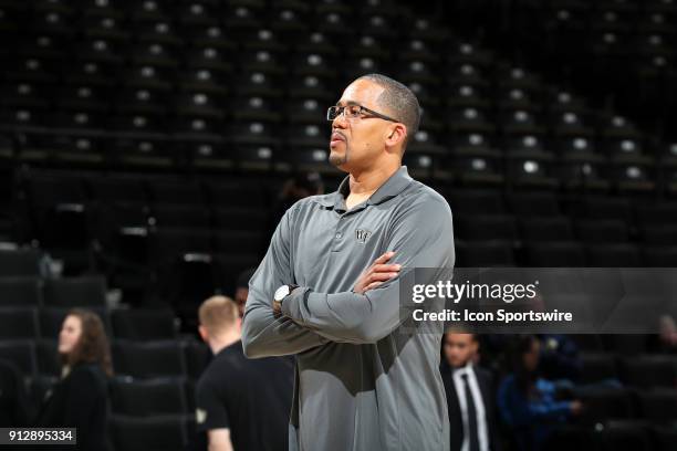 Wake Forest assistant coach Steve Woodberry. The Wake Forest University Demon Deacons hosted the Duke University Blue Devils on January 23, 2018 at...