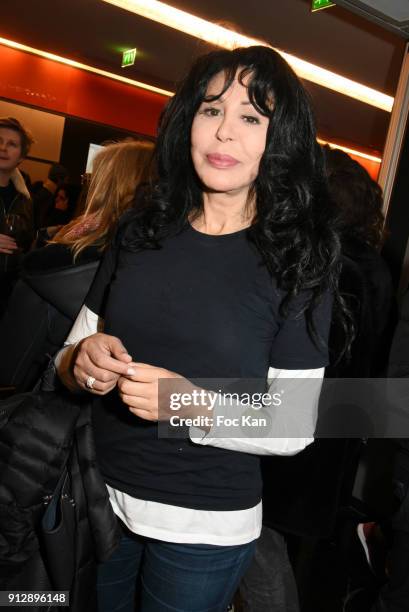 Yamina Benguigui attends "Voyoucratie" premiere at Publicis Champs Elysees on January 31, 2018 in Paris, France.