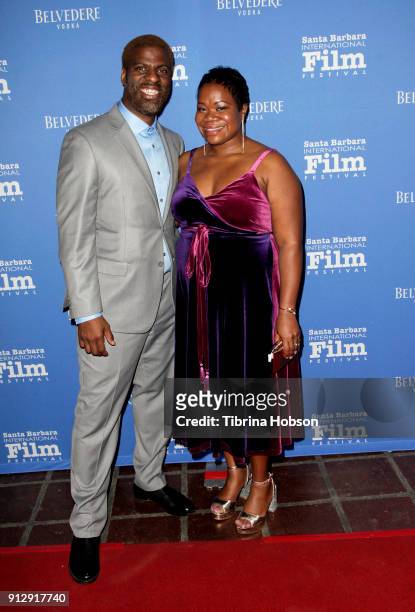 Donnie Smith and Che Smith attend the 33rd annual Santa Barbara International Film Festival opening night premiere of 'The Public' at Arlington...