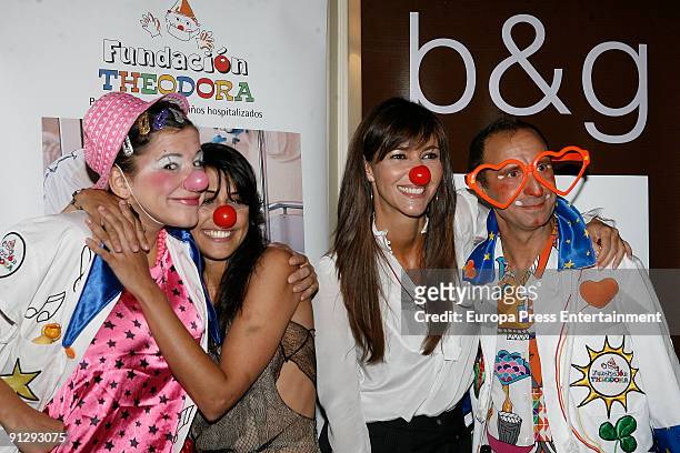 Actress Sara Casasnovas and model Arancha del Sol attend the Theodora Foundation Event at the Palace Hotel on September 30, 2009 in Madrid, Spain.