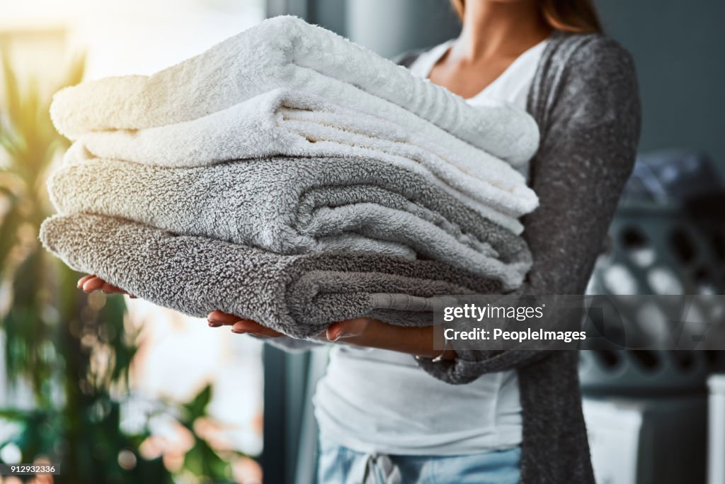 Mission erfüllt, frische und saubere Handtücher
