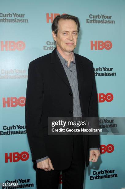 Actor Steve Buscemi attends "Curb Your Enthusiasm" Season 7 New York screening at the Time Warner Screening Room on September 30, 2009 in New York...