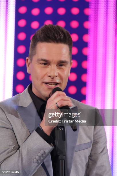 Eloy during the TV Show 'Meine Schlagerwelt - Die Party' hosted by Ross Antony on January 31, 2018 in Leipzig, Germany.