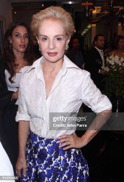 Designer Carolina Herrera attends the opening of the Carolina Herrera store at Bal Harbour Shops on September 30, 2009 in Miami, Florida.