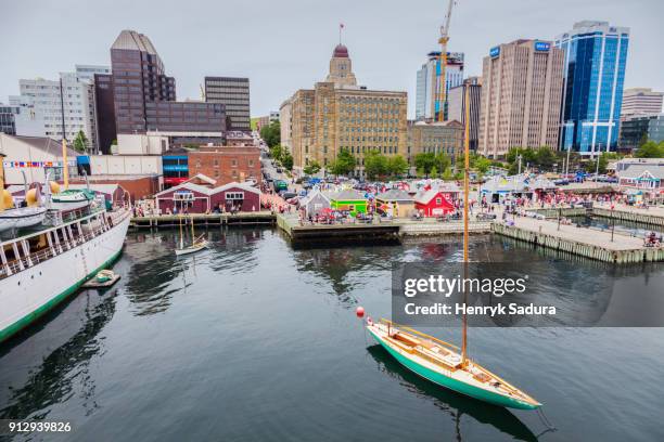 panorama of halifax, nova scotia - halifax regional municipality nova scotia stockfoto's en -beelden