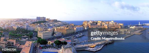 stunning panoramic view of melilla. - spain skyline stock pictures, royalty-free photos & images