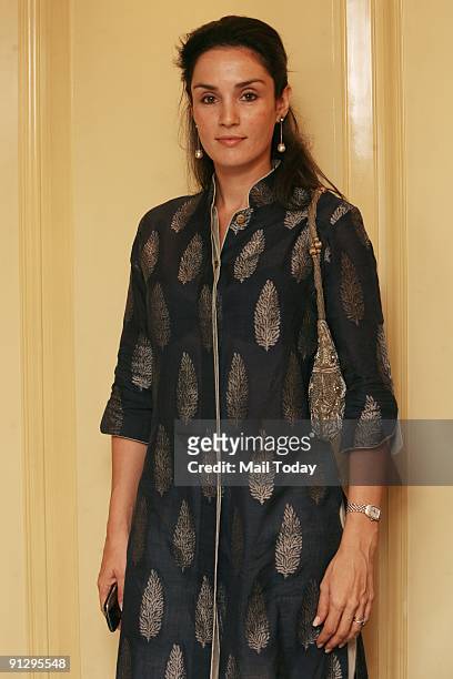 Pakistani actress Sonya Jehan at the book release function of 'Shadows Across the Playing Field:60 years of India-Pakistan Cricket' authored by...