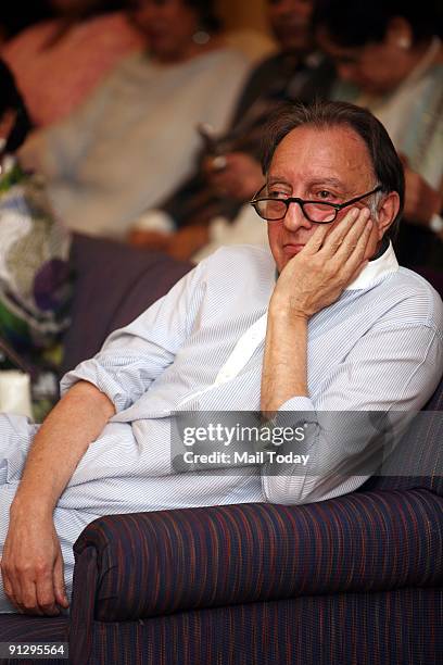 Mansoor Ali Khan Pataudi in a reflective mood at the book release function of 'Shadows Across the Playing Field:60 years of India-Pakistan Cricket'...