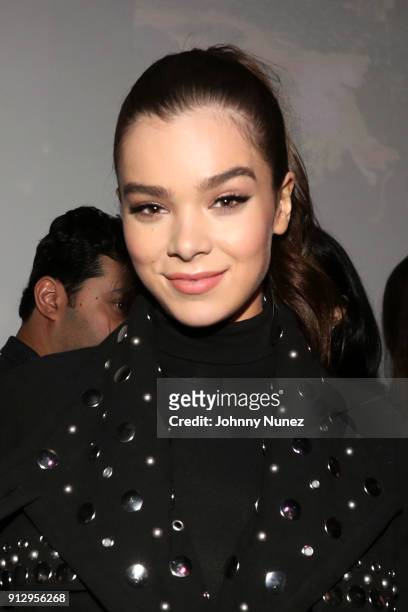 Hailee Steinfeld attends "The Minefield Girl" Audio Visual Book Launch at Lightbox on January 31, 2018 in New York City.