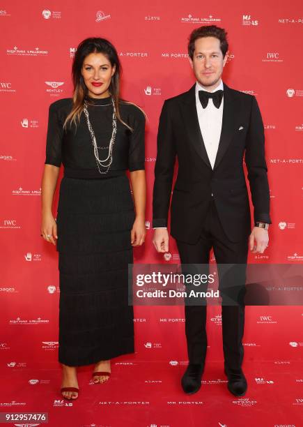 Camilla Freeman-Topper and Marc Freeman attends the inaugural Museum of Applied Arts and Sciences Centre for Fashion Bal at Powerhouse Museum on...