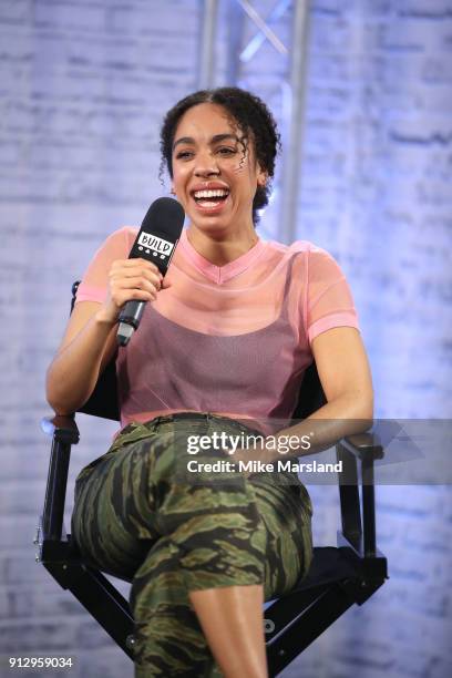 Pearl Mackie during a BUILD panel discussion on February 1, 2018 in London, England.