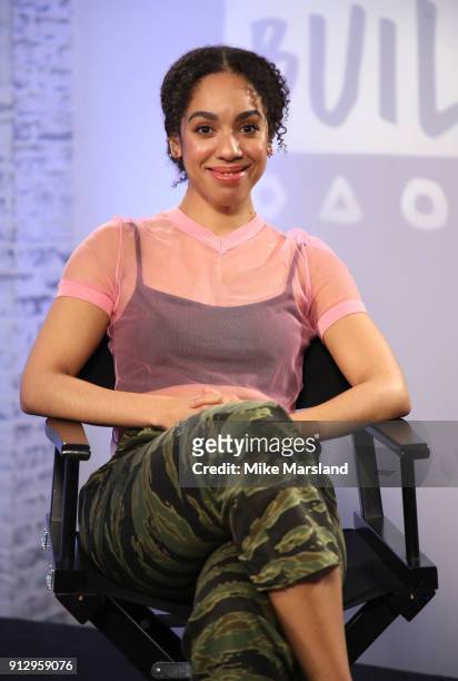 Pearl Mackie during a BUILD panel discussion on February 1, 2018 in London, England.