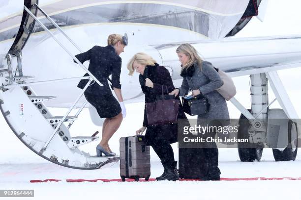 Catherine, Duchess of Cambridge's hairdresser Amanda Cook Tucker and stylist Natasha Archer arrive to Oslo Gardermoen Airport on day 3 of Prince...