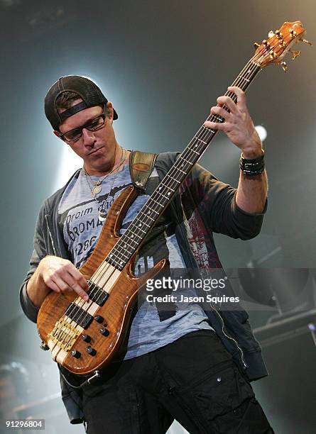Stefan Lessard of Dave Matthews Band performs at the Sprint Center on September 30, 2009 in Kansas City, Missouri.