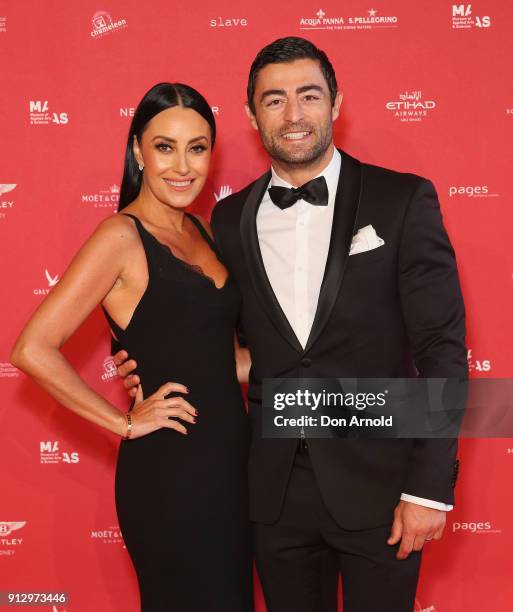 Terry Biviano and Anthony Minnichello attend the inaugural Museum of Applied Arts and Sciences Centre for Fashion Bal at Powerhouse Museum on...