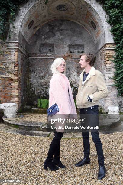Pyper America and Lucky Blue Smith attend Treasures of Rome Book Presentation on February 1, 2018 in Rome, Italy.