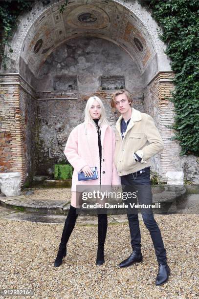 Pyper America and Lucky Blue Smith attend Treasures of Rome Book Presentation on February 1, 2018 in Rome, Italy.