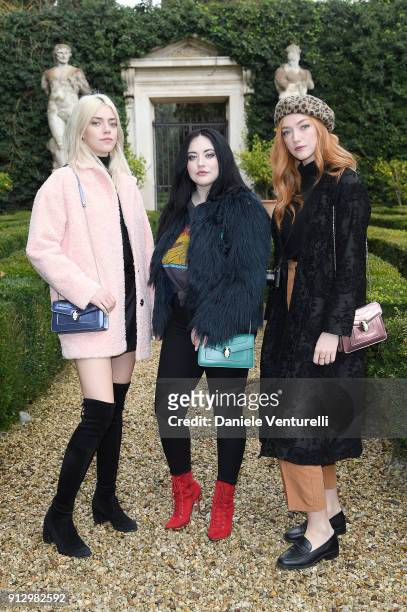 Pyper America, Starlie Cheyenne Smith and Daisy Clementine Smith attend Treasures of Rome Book Presentation on February 1, 2018 in Rome, Italy.