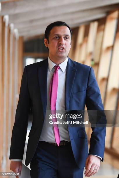 Scottish Labour politician Anas Sarwar attends first ministers questions in the Scottish Parliament on February 1, 2018 in Edinburgh,Scotland.