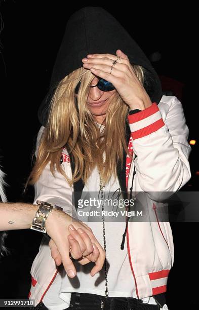 Kate Moss attends the Death Of A Geisha VIP Halloween Party on November 1, 2014 in London, England.