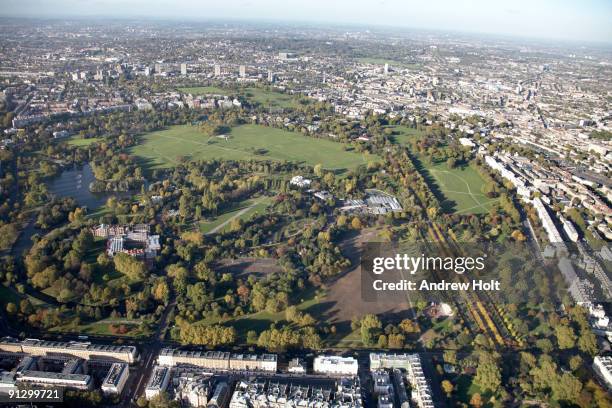 aerial view of regents park and camden - andrea park stock pictures, royalty-free photos & images