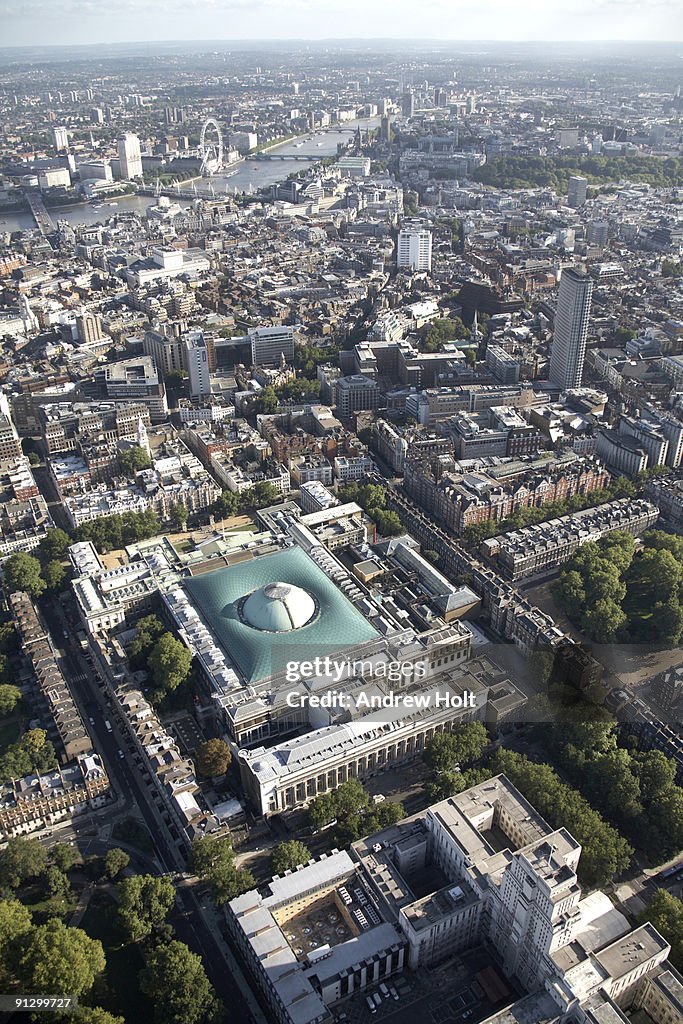 Aerial The British Museum and West End