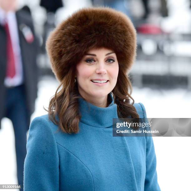 Catherine, Duchess of Cambridge visits the Princess Ingrid Alexandra Sculpture Park on day 3 of the Duke and Duchess of Cambridge's visit to Sweden...