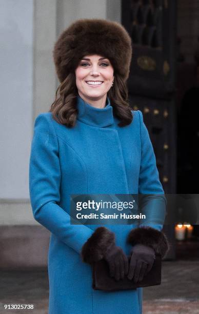 Catherine, Duchess of Cambridge visits the Princess Ingrid Alexandra Sculpture Park on day 3 of the Duke and Duchess of Cambridge's visit to Sweden...