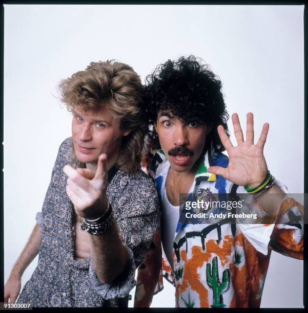 Portrait of popular 80s singing duo Hall and Oates, Florida 1985.
