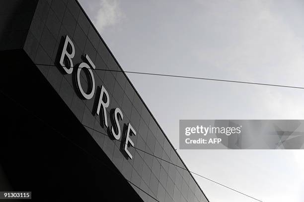 Partial view of the building housing the Zurich stock exchange taken on October 1, 2009. Switzerland is a financial global crossroad. The Swiss...