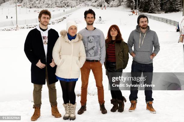 Sy-Fy TV channel jury Flober, Aude Gogny-Goubert, Le Fossoyeur de films, Justine Le Pottier, Ludoc attends the 25th Gerardmer Fantastic Film Festival...