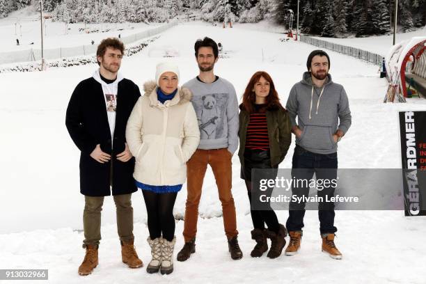 Sy-Fy TV channel jury Flober, Aude Gogny-Goubert, Le Fossoyeur de films, Justine Le Pottier, Ludoc attends the 25th Gerardmer Fantastic Film Festival...