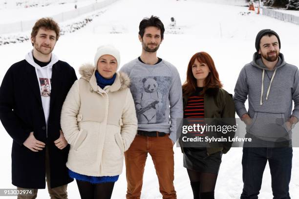 Sy-Fy TV channel jury Flober, Aude Gogny-Goubert, Le Fossoyeur de films, Justine Le Pottier, Ludoc attends the 25th Gerardmer Fantastic Film Festival...