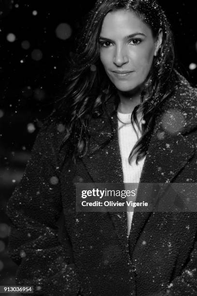 Actress Charlotte Gabris is photographed for Self Assignment on January 2, 2018 in Alpe D'huez, France.