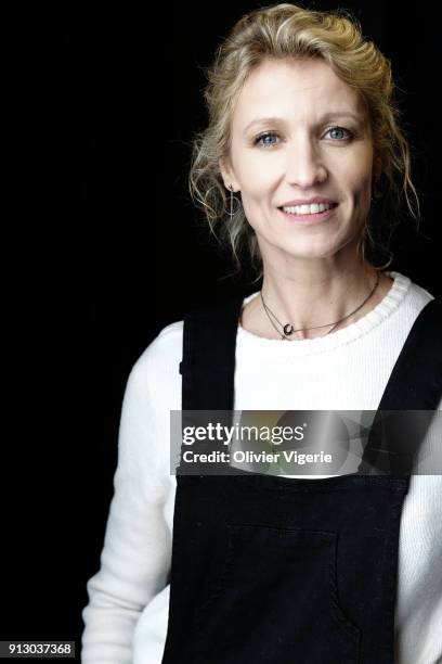 Actress Alexandra Lamy is photographed for Self Assignment on January, 2018 in Alpe D'huez, France.