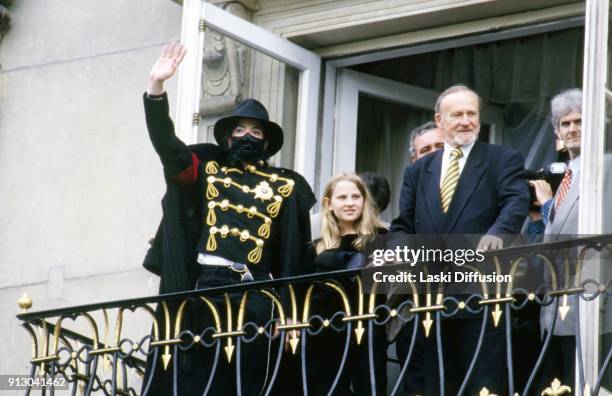 American pop singer Michael Jackson with Marielle Tourelle in Royal Lazienki Park in Warsaw, Poland, on September 20th, 1996.