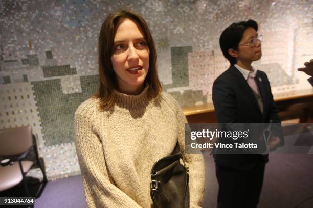 Canadian singer-songwriter Leslie Feist left and councillor Kristyn Wong-Tam and frontline advocates converge on city hall as council is set to vote...