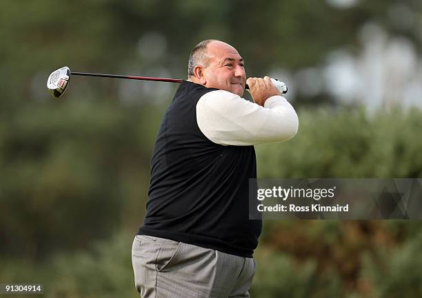 Andrew Chandler, Managing Director of ISM on the 15th tee during the first round of The Alfred Dunhill Links Championship at Carnoustie Golf Club on...