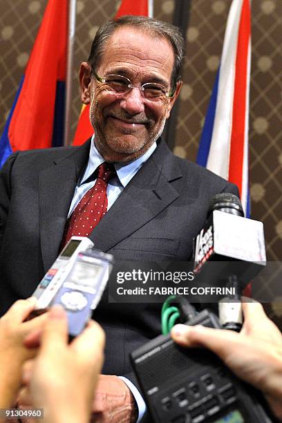 European Union foreign affairs chief Javier Solana reacts after a press conference following talks between Iran and six world powers to discuss the...