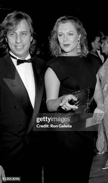 Jay Weiss and Kathleen Turner attend Fourth Annual Rita Hayworth Alzheimer's Disease Benefit Gala on May 16, 1988 at the Waldorf Hotel in New York...
