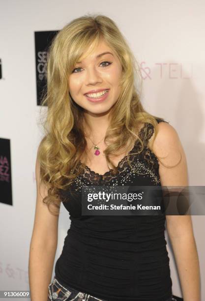 Jennette McCurdy attends the release party for the new album "Kiss & Tell" by Selena Gomez and The Scene at Siren Studios on September 30, 2009 in...
