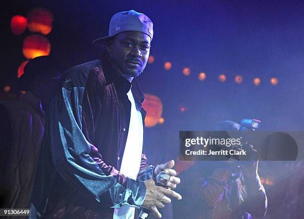 Ghostface Killah performs at his album release party at the Hiro Ballroom at The Maritime Hotel on September 30, 2009 in New York City.