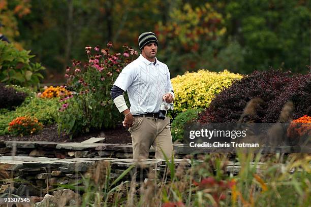 Leif Olson walks towards the 16th hole during the first round of the 2009 Turning Stone Resort Championship at Atunyote Golf Club held on October 1,...