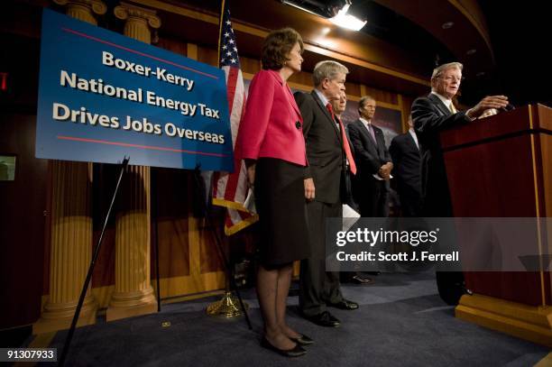 Senate Energy ranking member Lisa Murkowski, R-Alaska, Sen. Christopher S. Bond, R-Mo., Sen. John Barrasso, R-Wyo., Sen. John Thune, R-S.D., and...