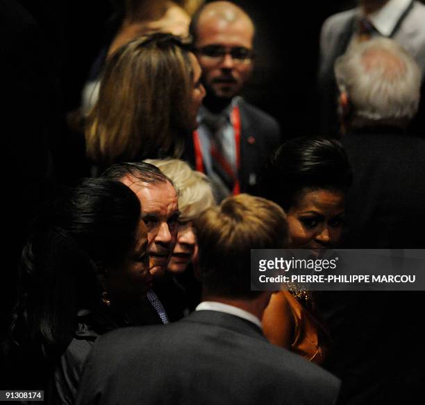 First lady Michelle Obama arrives to the opening ceremony of the 121st session of the International Olympic Congress on October 1, 2009 in Copenhagen...