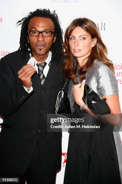 Manu Katche and wife Laurence attend "Beds Are Burning" song launch by Kofi Annan and Havas Worldwide at Universite Paris Descartes on October 1,...