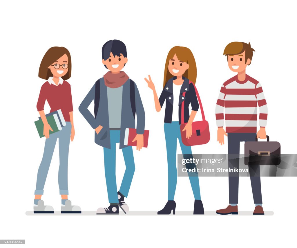 Group Of Students High-Res Vector Graphic - Getty Images