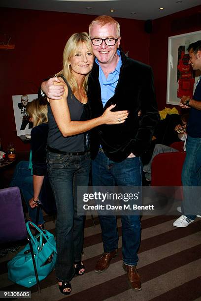 Gaby Roslin and Chris Evans attend Chris Evans book launch party, held at the Groucho Club, Soho, on October 1 2009 in London, England.